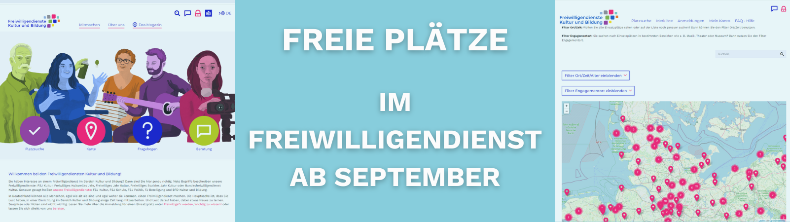 Freie Plätze im Freiwilligendienst ab September 